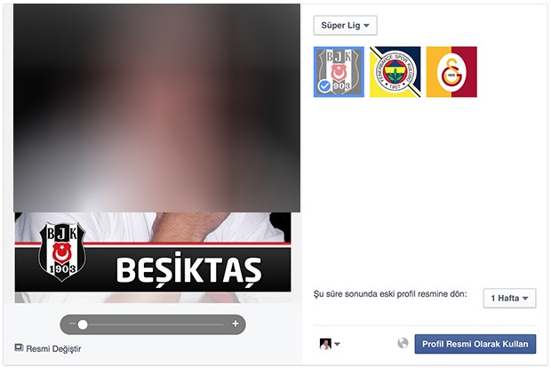 facebook resmine takım ekleme besiktas