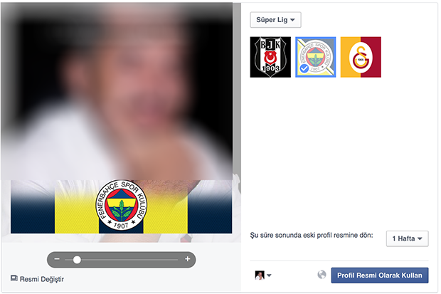 facebook resmine takım ekleme fenerbahce