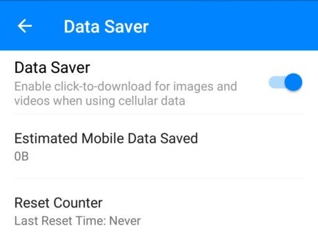 Facebook Messenger Data Saver Mode