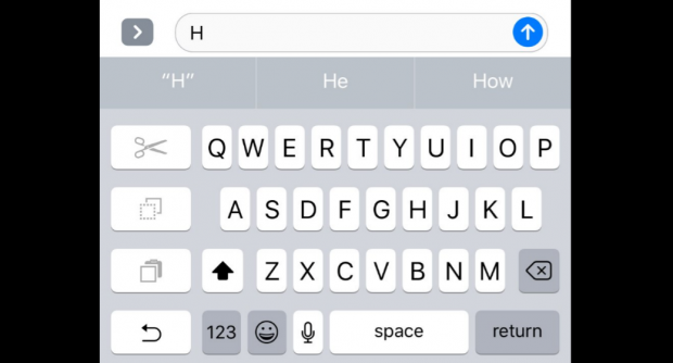 ios-one-handed-keyboard Gizli iPhone tek el klavyesi