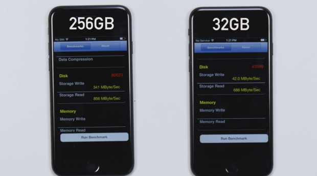 iPhone 7 32GB Depolama Hızı 8 Kat Daha Yavaş Çıktı