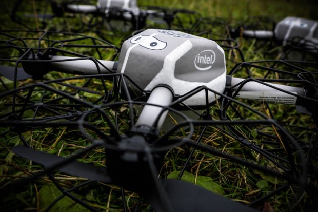 Intel set a Guinness World Record when the company flew 500 Intel Shooting Star drones simultaneously on Oct. 7, 2016, in Hamburg, Germany. The record for the Most UAVs Airborne Simultaneously beat a previous record of 100 set by Intel less than a year earlier. (Source: Intel Corporation)