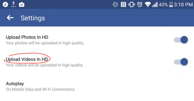 Android Kullanıcılarına Facebook HD Video Yükleme Desteği!