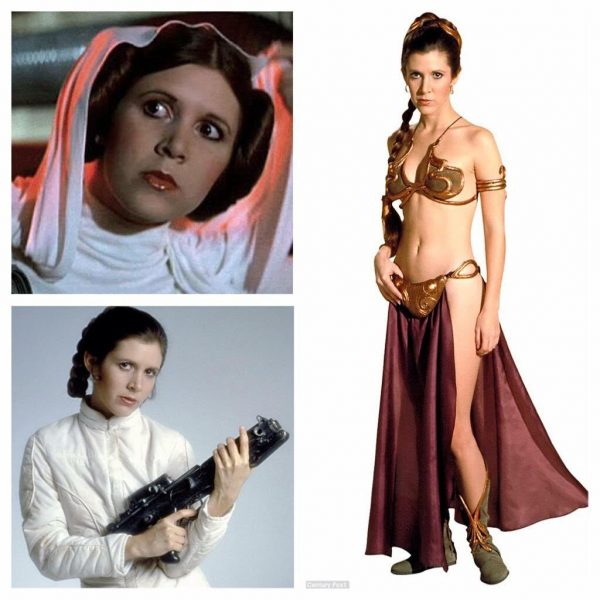 Prenses Leia karakterini canlandıran 60 yaşındaki ABD’li oyuncu Carrie Fish...
