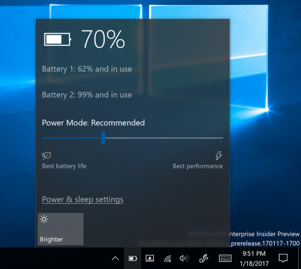 Yeni Windows 10 Power Slider