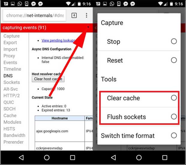 chrome host cache 2