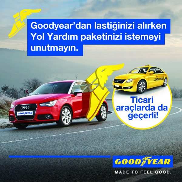 Goodyear Taksi Sürücülerine Özel, Yol Yardım Hizmeti Hediye!