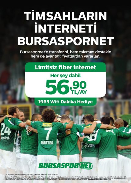 TürkTelekom BursaSporNet, Bursaspor'lulara Özel Evde İnternet Paketi