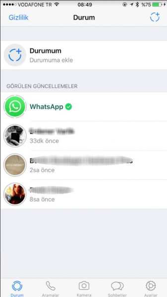 whatsapp durum