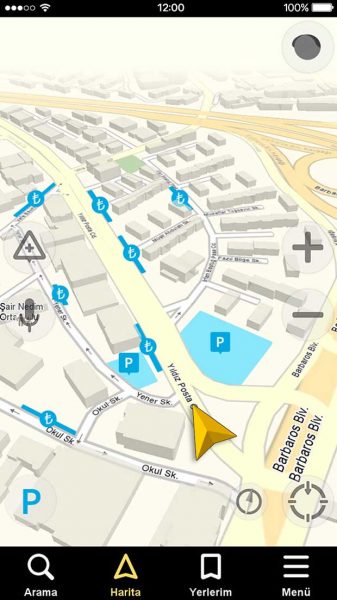 Yandex Navigasyon Park Yerlerini Gösterecek