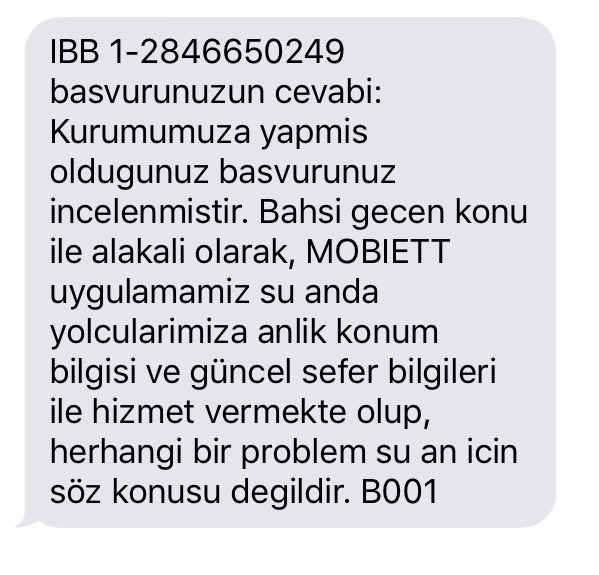 Mobiett Uygulaması Şikayetleri SMS