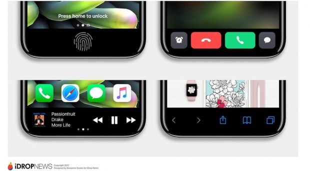 iPhone 8 Konsept Tasarımı, Dokunmatik Çubuk Nasıl Görünecek?