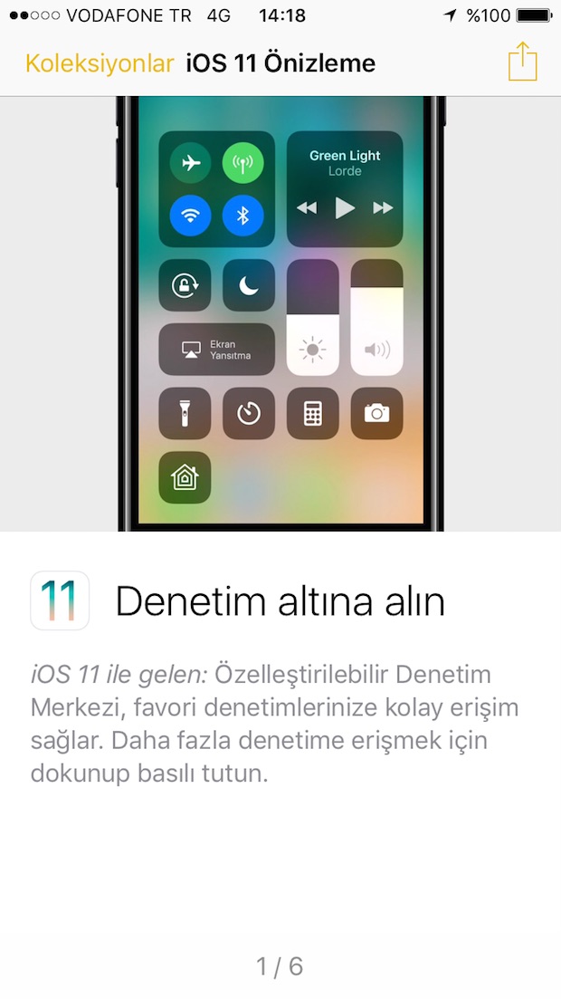iOS 11 ile Gelen 6 Özellik, iOS 11 Özellik Önizlemesi