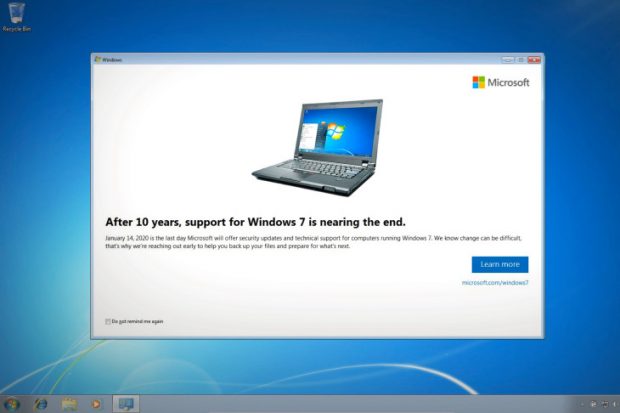 Microsoft Mesajla Uyarıyor, Windows 7 için Son Güncelleme Tarihi!
