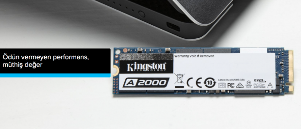 Kingston’dan Ultra Yüksek Performanslı PCIe NVMe SSD A2000