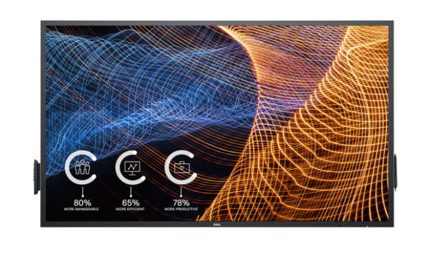 Dell 65-inch (Model C6522QT) interactive touch monitor.