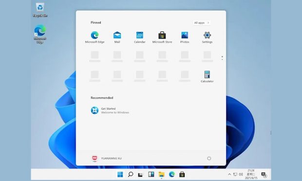 Windows 11 göründü, Başlat Menüsü ortaya taşındı!