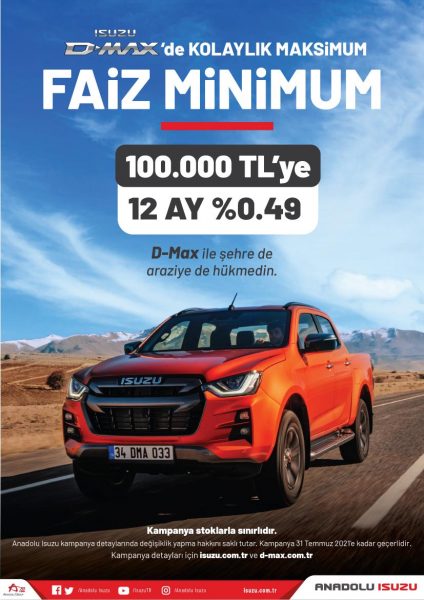 Isuzu D-MAX’lerde Temmuz fırsatları devam ediyor!