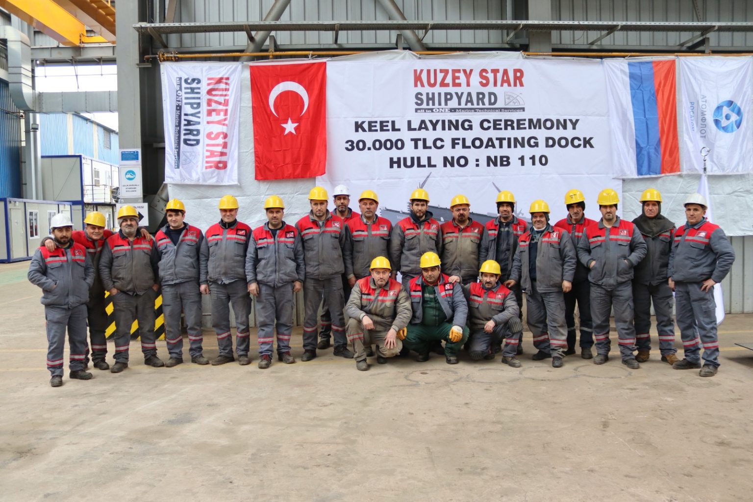 ATOMFLOT FSUE İçin İnşa Edilen Yüzer Limanin Keel Laying Töreni Düzenlendi