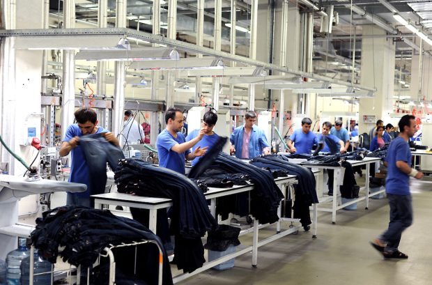 Turkey textile industry,July 24, 2014. Textile is very important sector for turkish economy. At the same time this sector is generating employment. The workers are seen on the picture in a factory