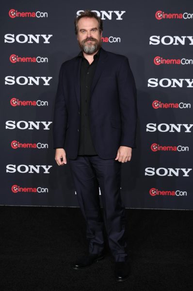 LAS VEGAS, NV - APRIL 24, 2023: David Harbour at the CinemaCon Photo Call for Sony Pictures GRAN TURISMO at The Colosseum at Caesar's Palace.