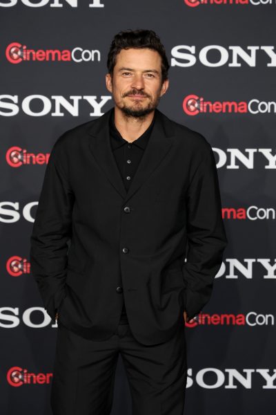 LAS VEGAS, NV - APRIL 24, 2023: Orlando Bloom at the CinemaCon Photo Call for Sony Pictures GRAN TURISMO at The Colosseum at Caesar's Palace.