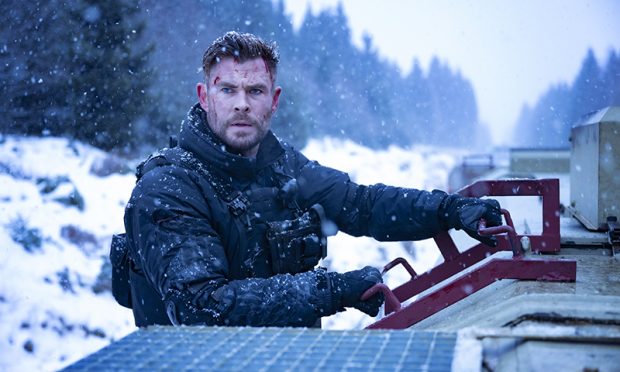 Extraction 2. (Pictured) Chris Hemsworth as Tyler Rake in Extraction 2. Cr. Jason Boland/Netflix © 2021