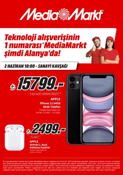 MediaMarkt Alanya Mağazası 2 Haziran Cuma Günü Açılıyor!