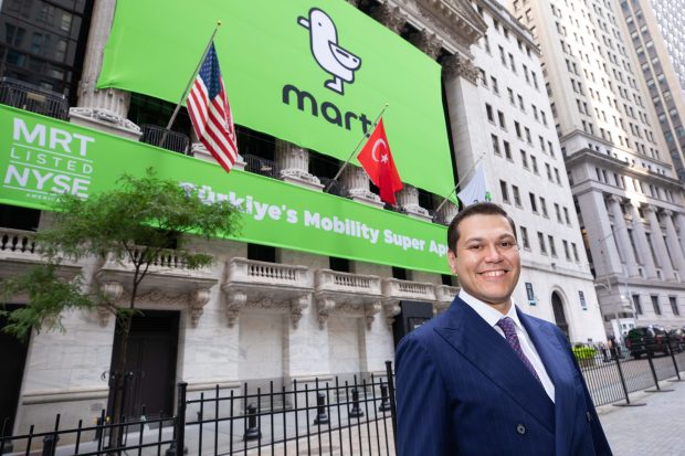 Marti Technologies Inc. (NYSE American: MRT) Rings The Opening Bell®<br /> The New York Stock Exchange welcomes Marti Technologies (NYSE American: MRT), today, Thursday, July 13, 2023, to celebrate its new listing. To honor the occasion, Oguz Alper Oktem, Founder &amp; CEO, joined by Cassandra Seier, Head of International Capital Markets, NYSE, rings The Opening Bell®.<br /> Photo Credit: NYSE