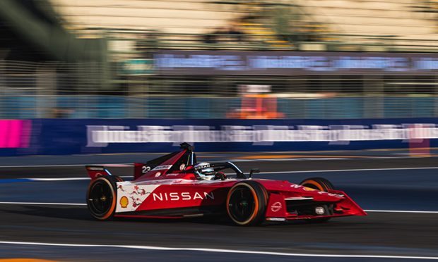 23 FENESTRAZ Sacha (fra), Nissan Formula E Team, Nissan e-4ORCE 04, action during the 2024 Hankook Mexico City ePrix, 1st meeting of the 2023-24 ABB FIA Formula E World Championship, on the Autodromo Hermanos Rodriguez from January 11 to 13, in Mexico City, Mexico - Photo Germain Hazard / DPPI