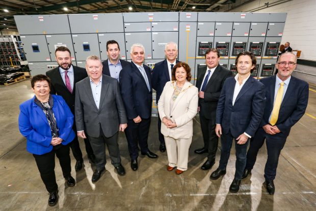 Vertiv jobs announcement<br />
Guests at the official announcement by Vertiv of approx 200 new jobs at the Campsie site. From left are Dawn McLaughlin, Invest NI, Colum Eastwood, MP, Philip O’Doherty, managing director of E&amp;I business, Vertiv, Paul Connelly, Vertiv E&amp;I, and Mel Chittock, interim CEO, Invest NI, John Kelpie, Chief Executive, Derry City and Strabane District Council, The Mayor of Derry and Strabane, Councillor Patricia Logue, Leo Murphy, chief executive, North West Regional College, Giordano Albertazzi, Vertiv CEO, and Des Gartland, Invest NI.<br />
Credit © Lorcan Doherty