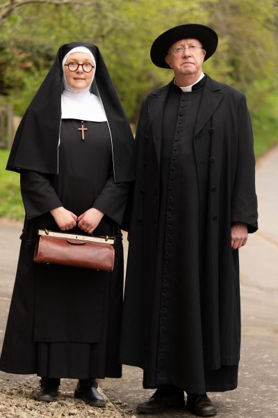 Picture shows: Sister Boniface (LORNA WATSON), Father Brown (MARK WILLIAMS)