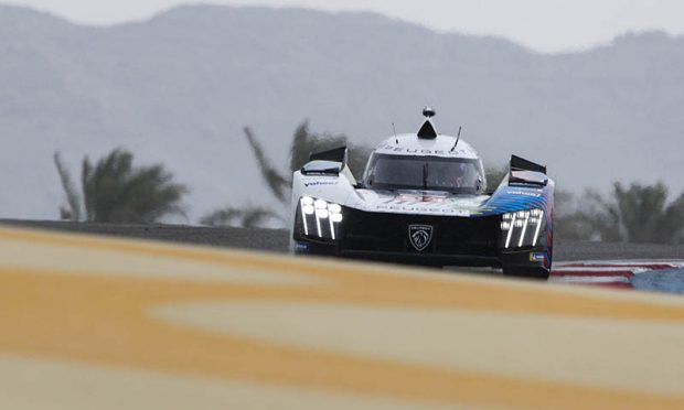 94 DUVAL Loic (fra), MENEZES Gustavo (usa), MULLER Nico (swi), Peugeot TotalEnergies, Peugeot 9x8, action during the Bapco Energies WEC 8 Hours of Bahrain 2023, 7th round of the 2023 FIA World Endurance Championship, from November 1 to 4, 2023 on the Bahrain International Circuit, in Sakhir, Bahrain - Photo Julien Delfosse / DPPI