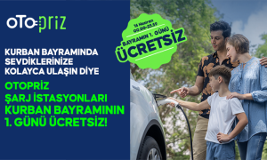 OtoPriz’de Bayramın İlk Günü Şarjlar Ücretsiz!