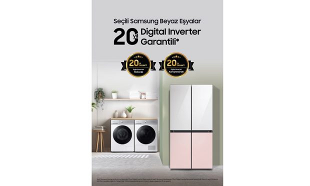 Samsung buzdolabı ve çamaşır makinelerinde 20 yıl garanti fırsatı!