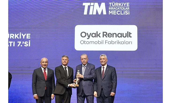 Oyak Renault, Türkiye’nin en büyük 7. ihracatçısı oldu