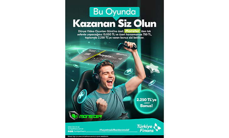 Türkiye Finans’tan Monster Notebook iş birliği ile oyun tutkunlarına özel kampanya