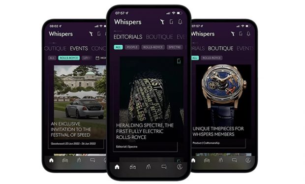 Rolls-Royce sahiplerine özel bir dünya, Whispers Uygulaması!