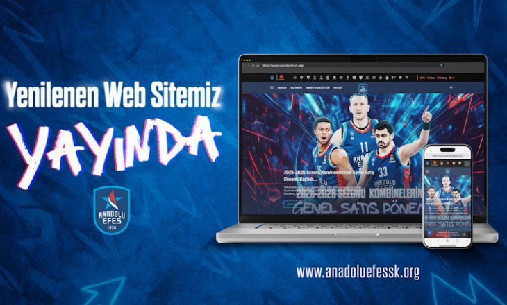 Anadolu Efes Spor Kulübü’nün resmi internet sitesi yenilendi