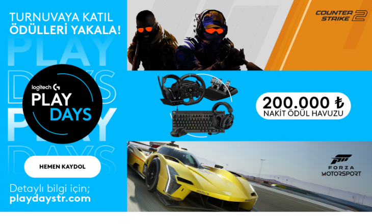 Logitech G Play Days 2025 Başlıyor: 200.000 TL Ödül Havuzu ve Büyük Turnuvalar!