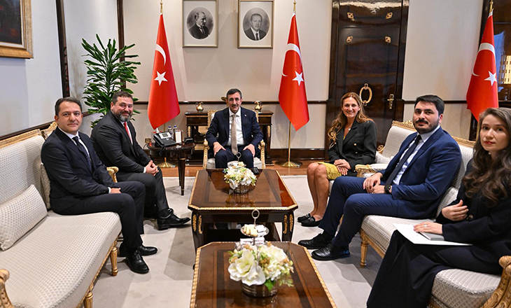 Cevdet Yılmaz, Kaspi.kz CEO’su ve Hepsiburada Yönetim Kurulu Başkanı Mikheil Lomtadze’yi kabul etti