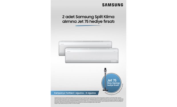 Samsung WindFree™ Split Klimalarda 2’li alımda JET 75 Dikey süpürge hediye!