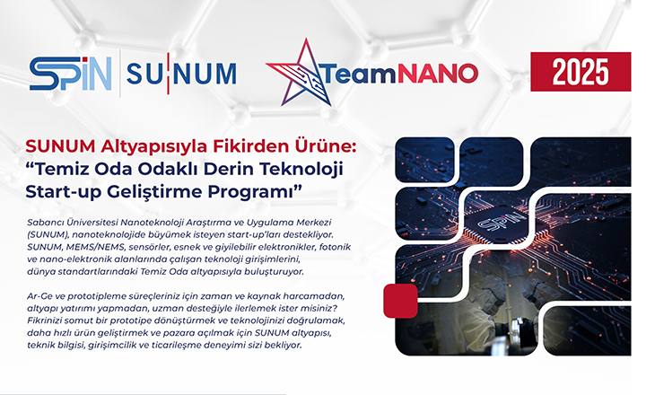 SUNUM’dan “Temiz Oda Odaklı Derin Teknoloji Start-up Geliştirme Programı”