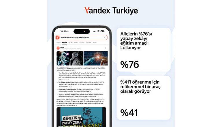 Yandex Türkiye’nin araştırması: Ailelerin yüzde 76’sı yapay zekâ araçlarını eğitim amaçlı kullanıyor