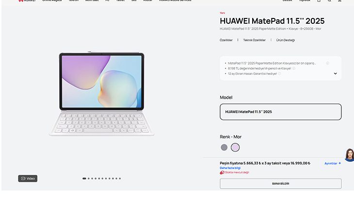 Huawei MatePad 11.5 Stokları Tükendi, Yeni Stoklar Yolda!