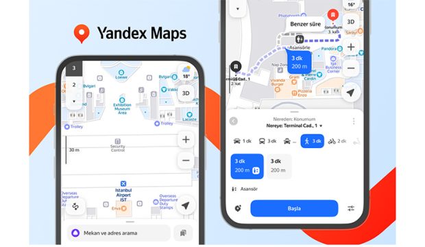 Yandex Maps’ten, İstanbul Havalimanı için kapsamlı bir kapalı alan navigasyon özelliği