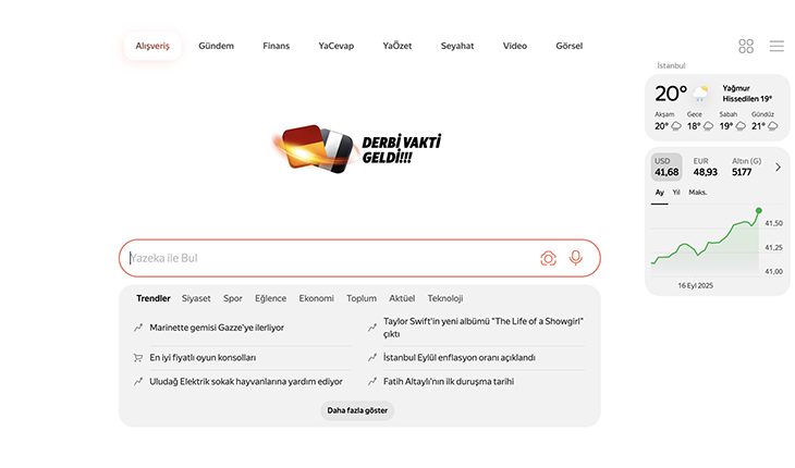 Yandex Türkiye’den Beşiktaş – Galatasaray derbisi öncesinde özel doodle!