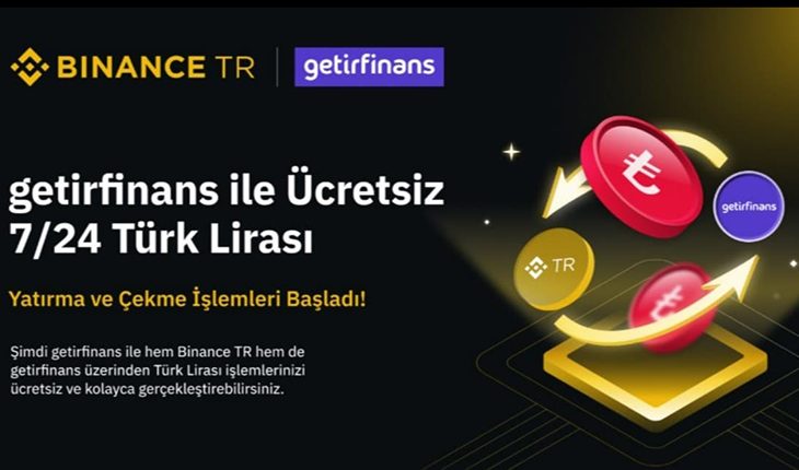GetirFinans ile Ücretsiz 7/24 Binance TR Hesabına Para Yatırma ve Çekme
