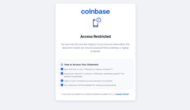 Kaspersky, Windows kullanıcılarını hedef alan Coinbase oltalama saldırısına karşı uyardı