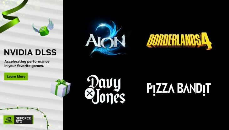 Yeni Borderlands 4 GeForce Ödülü ve AION2, Pizza Bandit, DAVY x JONES Oyunlarında DLSS Desteği